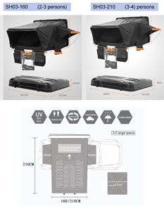 Quick Setup <b>Waterproof</b> Side Open Clamshell ABS Hard Roof Top <b>Tent</b> Car Roof <b>Tent</b> ABS Hard ABS Roof Top <b>Tent</b> - Product Image 6