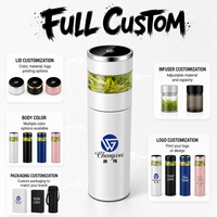Thermos isotherme intelligent avec affichage de la température LED, infuseur à thé, logo personnalisé, OEM ODM, cadeau promotionnel d'entreprise
