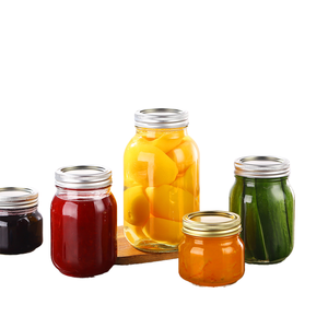Tarro de cristal cuadrado y redondo con tapón de rosca para el almacenamiento de alimentos, conservas, encurtidos y mermelada, botella de conservas sellada - Product Image 1