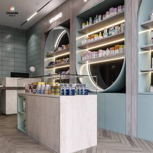 Conception d'intérieur de pharmacie entièrement personnalisée, écologique et durable |   Solutions d'étagères lumineuses LED sur mesure pour l'affichage en magasin - Product Image 1