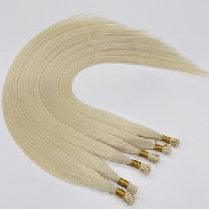 Blond cendré personnalisable 1g par brin I Tip Extensions de cheveux vrais Remy cheveux humains trame unique cheveux chinois - Product Image 3
