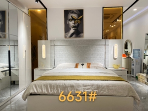 High quality Bedroom Set With Soft Bag <strong>Bedside</strong> <strong>Mirror</strong> Wardrobe Supporting Side <strong>Cabinets</strong> Integrated Design - Product Image 6