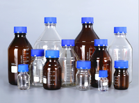 Pipette liquide, équipement d'expérimentation de laboratoire chimique, bouchon de réactif, flacon en verre avec bouchon à vis bleu, 100 ml, 250 ml, 500 ml, 1000 ml