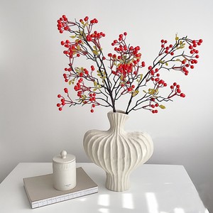 Vase à fleurs en céramique européenne moderne, vases élégants en porcelaine pour table d'hôtel, arrangement de vases pour centre de table de mariage - Product Image 2