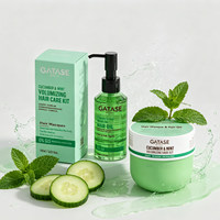 Masque Capillaire Volumisant et Nourrissant à l'Acide Hyaluronique, Menthe et Concombre Naturels, Formule Personnalisée pour Brillance et Volume, Huile Capillaire, Logo Personnalisé, Achat Global OEM