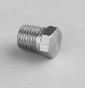 Instrumentation Pipe Fittings Hex Plug Solid Plug Blind 1/4 3/8 1/2 1 inch NPT BSPT Male Stainless steel 304