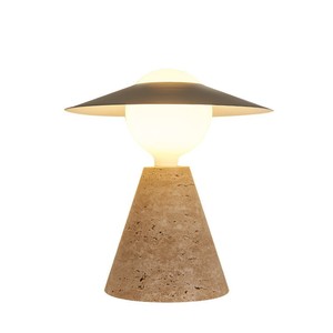 Lámpara de Mesa Creativa de Travertino Amarillo, E27 LED, Cuidado de la Vista, para Dormitorio, Mesita de Noche, Estudio, Sala de Estar, Decoración - Product Image 4