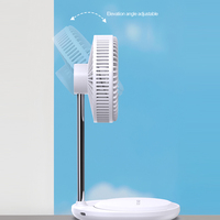 Vente chaude Mini ventilateur de bureau portable 2 en 1 avec chargeur sans fil Ventilateur de table de contrôle à réglage tactile à trois vitesses