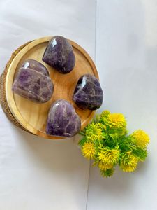 Piedra curativa de alta calidad con corazón hinchado de cristal de amatista púrpura natural al por mayor para decoración del hogar y regalos espirituales - Product Image 4