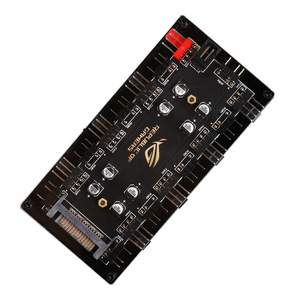 RGB mờ + PWM điều chỉnh tốc độ điều khiển nhiệt độ trung tâm quạt 2 trong 1 pin 12v4/Pin 5V3 + Bộ điều khiển 4 chân nhỏ - Product Image 6