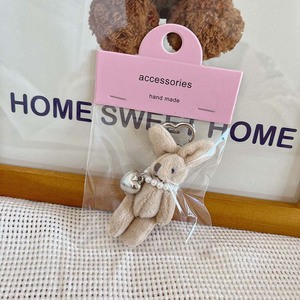 Porte-clés en peluche mignon en forme de lapin, d'<span class=keywords><strong>ours</strong></span> et de cœur, style Ins, fait à la main, écologique, jouet en peluche pour animaux - Product Image 6