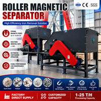 Séparateur magnétique à rouleaux à gradient élevé pour terres rares, équipement de séparation magnétique à sec