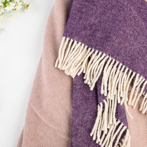 رؤية جديدة من صوف د. س * * * * رخيصة من مرينو بأغطية شراشيب لرمي البطانيات للمنزل - Product Image 5