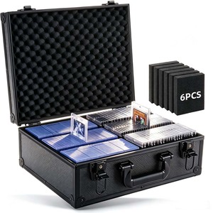 Étui modulaire en aluminium pour cartes gradées PSA BGS FGS avec compartiments en <span class=keywords><strong>mousse</strong></span> ajustables et dalles de différentes tailles personnalisables - Product Image 1
