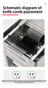 Rebanadora de Carne de Sobremesa de Acero Inoxidable, Grosor Ajustable, Semiautomática, Cortadora de Carne Fresca para Cocina - Product Image 5