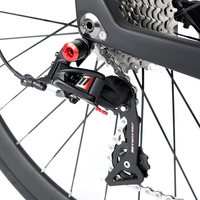 Vélo de route en fibre de carbone Twitter Road Bike T8 R10pro 700C avec axe traversant, frein à disque hydraulique, câblage interne Sensah, 22 vitesses