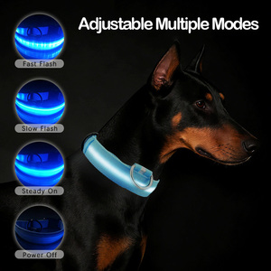 <span class=keywords><strong>Collier</strong></span> pour chien en nylon réglable avec lumière LED à 4 modes, idéal pour les promenades nocturnes en toute sécurité - Vente flash - Product Image 5