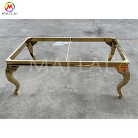 Cadre de table basse en acier inoxydable doré Prix bon marché Vente directe d'usine Conception de cadre de table brillant