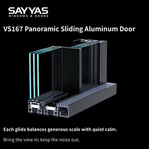 Porta Scorrevole SAYYAS WINDOWS in Alluminio Rinforzato con Doppio Vetro Temperato, Isolamento Acustico, Garanzia 5 Anni, Grande Apertura - Product Image 4