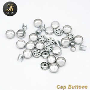 Nhôm Dome Bóng Vải Bao Phủ Nút Bóng Chày Cap Top Nút Với Kim - Product Image 2