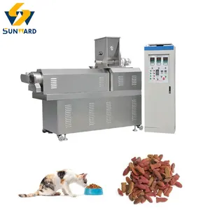 Sunward Jinan entièrement automatique machine à granulés d'aliments pour animaux de compagnie 500 kg/h double vis croquettes en forme de cœur extrudeuse d'aliments pour chiens