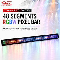 Lumière stroboscopique à LED RGBW à 48 segments, DMX512, contrôle individuel des pixels, effet de poursuite lumineuse, haute luminosité pour concert