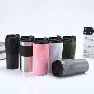 Stainless Steel French Press <b>Coffee</b> Mug with Flip Lid & <b>Filter</b> - Double Wall Insulated Travel Cup for Car, Office & Gifts - Product Image 3