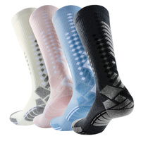 Chaussettes de ski hautes en laine mérinos en gros, logo personnalisé, faible MOQ, chaudes pour l'hiver, pour hommes, femmes et jeunes, en vrac