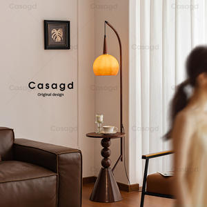 Lámpara de Pie Vintage Yuzu con Estante - una Mesita de Noche Retro para Dormitorio con Ambiente junto al Sofá en la Sala de Estar, <span class=keywords><strong>Casa</strong></span> - Product Image 1