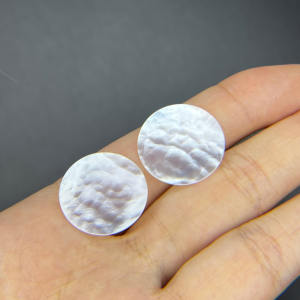 21*0.45Mm Witte Moederparel (Dweil) 3a Kwaliteit Vis Schaal Natuurlijke Shell Aangepaste Horloge Wijzerplaat Accessoire Polshorloge Gereedschap Onderdelen - Product Image 4