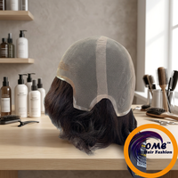 Perruque complète en dentelle pour hommes, cheveux indiens Remy, HD transparente, base en dentelle française, pré-épilée, ligne de cheveux naturelle