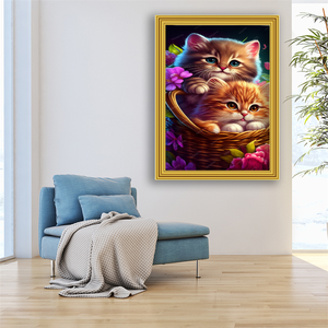 Rhinestone เพชรจิตรกรรม<span class=keywords><strong>แมว</strong></span>วาดผ้าใบ HandPainted Art ของขวัญ DIY ภาพโดยเพชรสัตว์ชุดตกแต่งบ้าน - Product Image 3