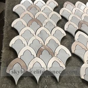 Mosaico de Pared de Mármol con Diseño Floral <span class=keywords><strong>Gris</strong></span>, Estilo Moderno para Decoración del Hogar, Ideal para Duchas y Baños - Product Image 4