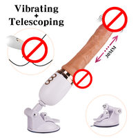 Jouets pour adultes, vibrateur à mouvements de poussée avec télescope, 10 vibrations, 3 modes, rechargeable par USB, étanche, silicone réaliste, consoladores
