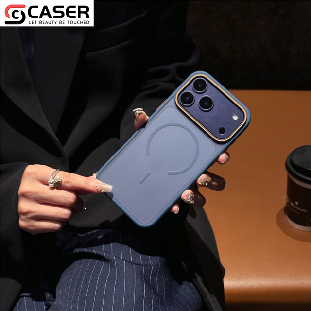 2026 Ins Style Matte Solid Pure Color Thin Magnetic Ring Colorful Lens Frame Anti-drop Waterproof Phonecase for iPhone 17 16 15