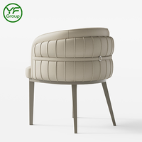 Nouvelle chaise de salle à manger de luxe italienne, cadre en acier carbone, éponge confortable, coussin doux, chaise de salle à manger moderne