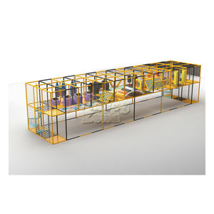 Estándar de seguridad europeo <span class=keywords><strong>americano</strong></span>, equipo de patio interior, Curso de Guerrero <span class=keywords><strong>Ninja</strong></span> suave, gimnasio de la jungla, carrera de obstáculos para niños de plástico - Product Image 1