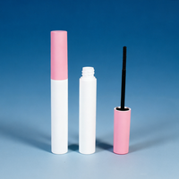 Tube de mascara en plastique ABS rose de 4,5 ml pour emballage de masque facial, avec tête de brosse spirale à 360 degrés de 13 mm, vente en gros