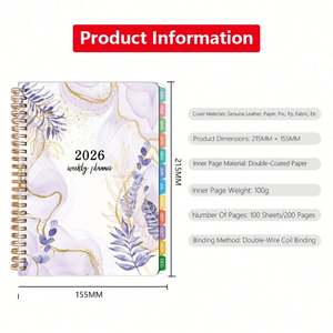 Libretas Personalizadas con Logotipo, Tapa Dura, A5/A4, con Páginas Punteadas, Encuadernación Espiral, Duraderas, para Notas, Oraciones o Planificación - Product Image 3