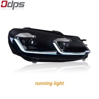 Phares LED blancs froids VW Golf 6 MK6 avec bande de garniture argentée Plug and Play Lampe automobile État neuf Phares