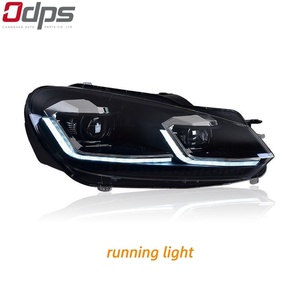 Fari a LED Bianchi Freddi per VW <span class=keywords><strong>Golf</strong></span> 6 MK6 con Striscia Decorativa Argento, Plug and Play, Nuovi Fari Auto - Product Image 2