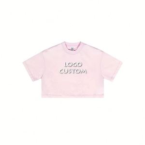 Camiseta corta de ombligo expuesto de verano, camiseta de manga corta de marca de moda europea y americana, tendencia de algodón puro para mujer - Product Image 2