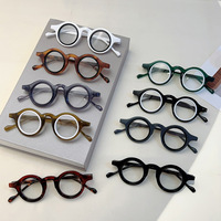 Lunettes Rétro Anti-Lumière Bleue à Monture Ronde pour Hommes et Femmes, Style Vintage Écaille de Tortue, Monture Optique Tendance