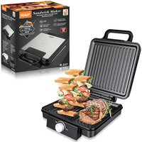 Machine à sandwich RAF Sandwhichera 1500W, gril antiadhésif pour petit-déjeuner, panini, toasts et cuisson à la maison