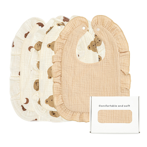 Paños <span class=keywords><strong>de</strong></span> Muselina <span class=keywords><strong>de</strong></span> Algodón <span class=keywords><strong>de</strong></span> 6 Capas <span class=keywords><strong>para</strong></span> Bebés, con Volantes y Encaje, Toallas <span class=keywords><strong>para</strong></span> Saliva, Paños Suaves <span class=keywords><strong>para</strong></span> Recién Nacidos, Servicio OEM, Pedido al por Mayor - Product Image 4