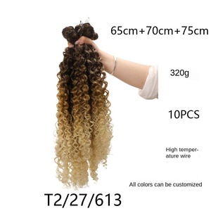 Peluca de cortina de pelo con espejo cruzado de comercio exterior, Pelo Rizado degradado, alambre de alta temperatura, Material sintético, estrella, moda, venta al por mayor - Product Image 2