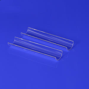 Aangepaste Transparante Kwartsglas Boot Vorm Sio2 Chemische Samenstelling Laboratorium Gebruik Hoge Temperatuurbestendigheid - Product Image 1