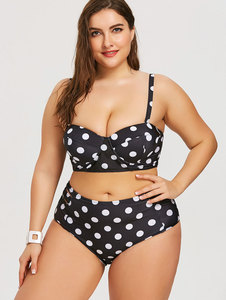 Personnalisé Femmes Vintage Polka Filles Dot Taille Haute <span class=keywords><strong>Maillot</strong></span> <span class=keywords><strong>De</strong></span> <span class=keywords><strong>Bain</strong></span> Grande Taille Maillots <span class=keywords><strong>De</strong></span> <span class=keywords><strong>Bain</strong></span> Maillots <span class=keywords><strong>De</strong></span> <span class=keywords><strong>Bain</strong></span> Push Up Bikini 2 Pièces Ensemble - Product Image 2