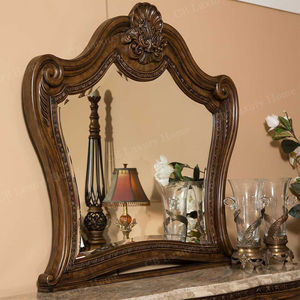 Ensemble de <span class=keywords><strong>chambre</strong></span> à coucher complet en <span class=keywords><strong>bois</strong></span> <span class=keywords><strong>massif</strong></span> sculpté, style campagne américaine antique, avec lit à baldaquin, coiffeuse et tables de chevet - Product Image 5