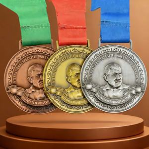 Medalla Deportiva de Metal con Diseño de Logotipo Personalizado, Medalla de Aleación de Zinc 3D Dorada para Maratón, Premio Deportivo Personalizado al Por Mayor - Product Image 1